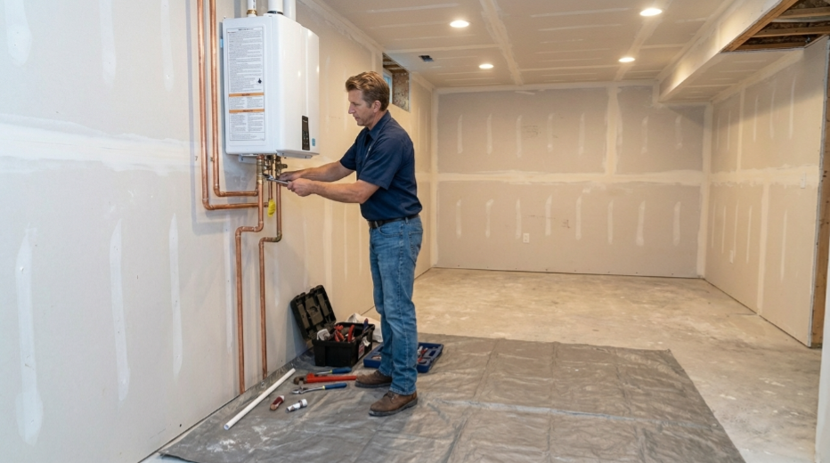 tankless water heater installation