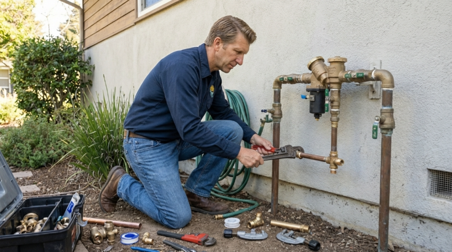 Backflow prevention device and installation